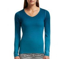 Термофутболка Icebreaker Oasis LS V Dawn WMN Shr/Ngt S