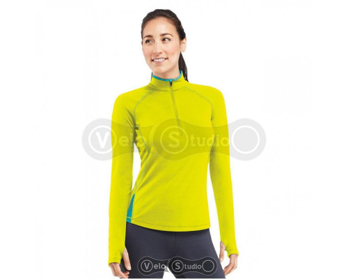 Термофутболка жіноча Icebreaker Pace LS Half Zip WMN chartreuse/glacier L