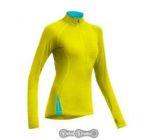 Термофутболка жіноча Icebreaker Pace LS Half Zip WMN chartreuse/glacier L