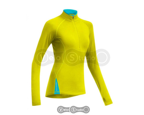 Термофутболка жіноча Icebreaker Pace LS Half Zip WMN chartreuse/glacier L