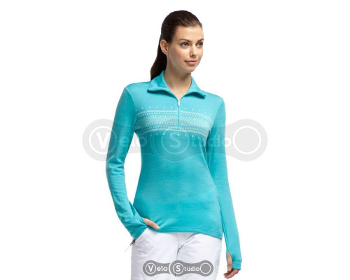 Термокофта Icebreaker BF 260 Tech Top LS Half Zip WMN glacier/white M