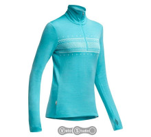 Термокофта Icebreaker BF 260 Tech Top LS Half Zip WMN glacier/white M