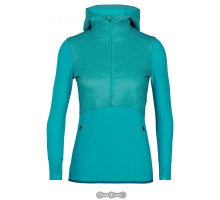 Термокуртка Icebreaker Descender Hybrid LS Half Zip Hood Arctic Teal/Kingfis S