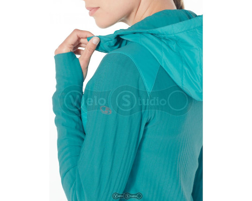 Термокуртка Icebreaker Descender Hybrid LS Half Zip Hood Arctic Teal/Kingfis S
