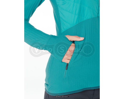 Термокуртка Icebreaker Descender Hybrid LS Half Zip Hood Arctic Teal/Kingfis S