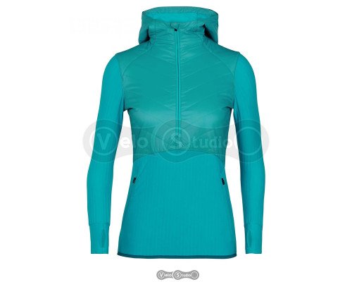 Термокуртка Icebreaker Descender Hybrid LS Half Zip Hood Arctic Teal/Kingfis S