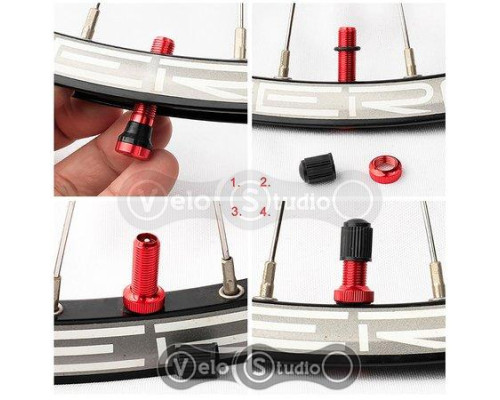 Бескамерный ниппель SILCA Schrader 38 мм красный